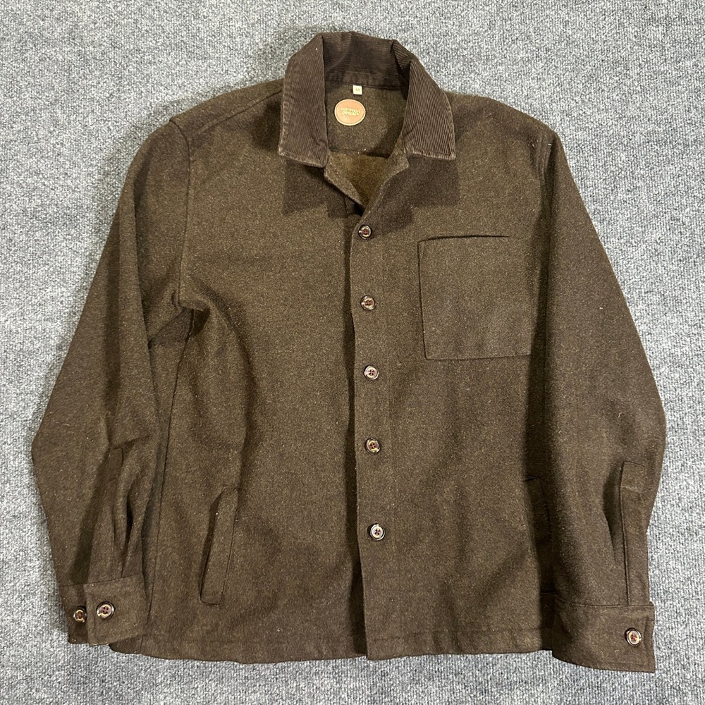Common People Hanwell Brown Corduroy Collar Shirt Jacket Men's Size M